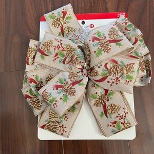 Vintage Christmas Bow,Christmas Tree Topper Bow,Christmas Bowknot Orname